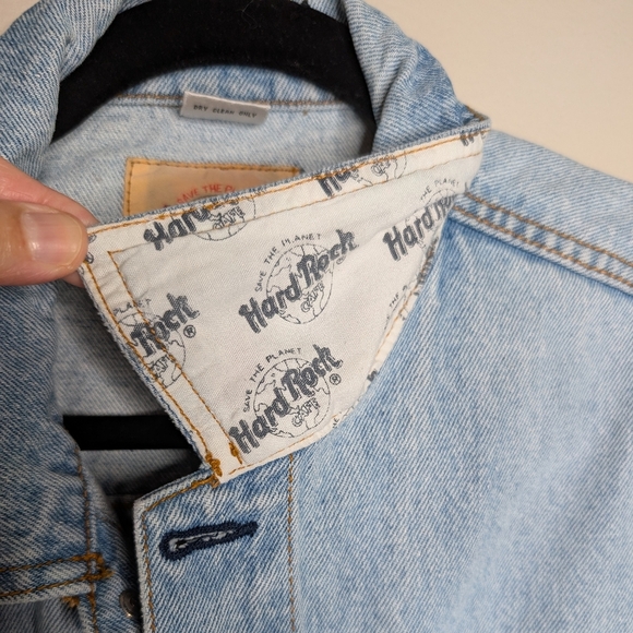 Hard Rock Cafe New York Vintage Denim Jacket sz L - Picture 7 of 9